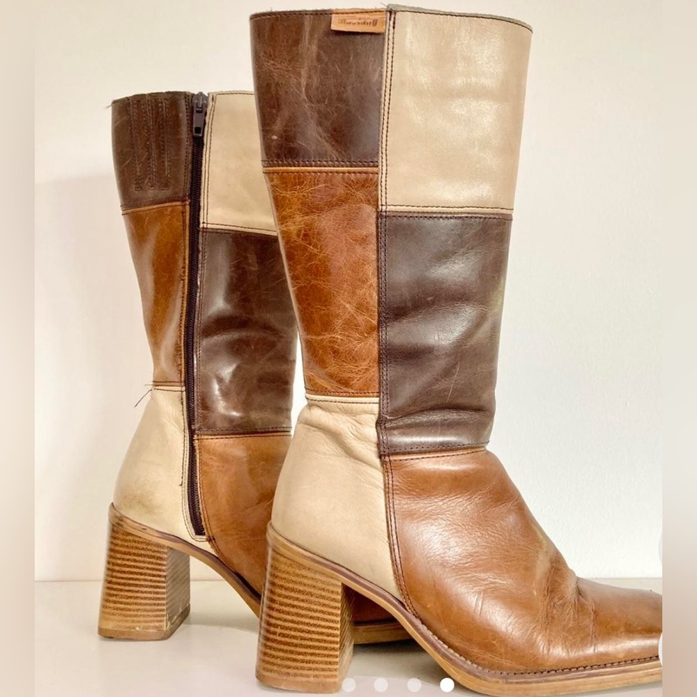 Vintage 90s Mustang Patchwork Boots